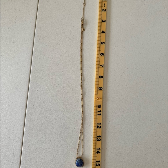 Madewell Gold Necklace with Blue Pendant - Picture 5 of 5